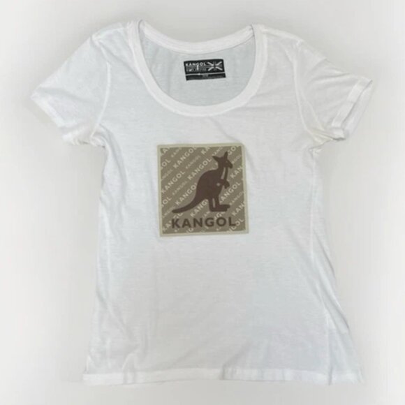 Kangol White Woman TShirt size M Scroop Neck From Pets- - Picture 3 of 11
